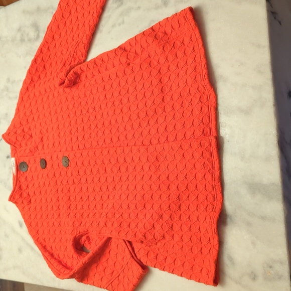 Great Cavalier by St Paul orange A-line three button closure cardigan w/pockets - Picture 10 of 12